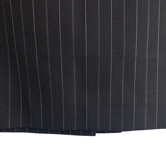 Casual Corner Womens Pinstripe Skirt Size 10 Black Wool Blend Corp Core Business - Picture 2 of 7